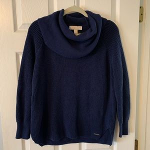 Michael Kors Navy Blue Cowl Neck Sweater